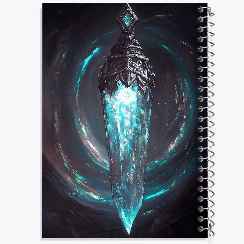 دفتر مشق 50 برگ خندالو طرح کریستال در گرداب کیهانی کد F10767