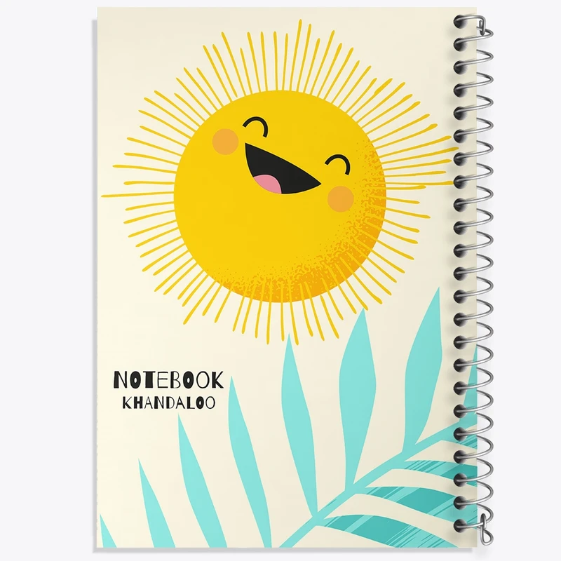 دفتر طراحی 50 برگ خندالو طرح خورشید کیوت کد N1497