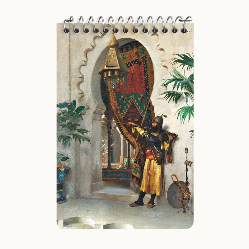 دفتر یادداشت 50 برگ خندالو طرح نقاشی نگهبان اثر تئودوروس رالی کد F12273