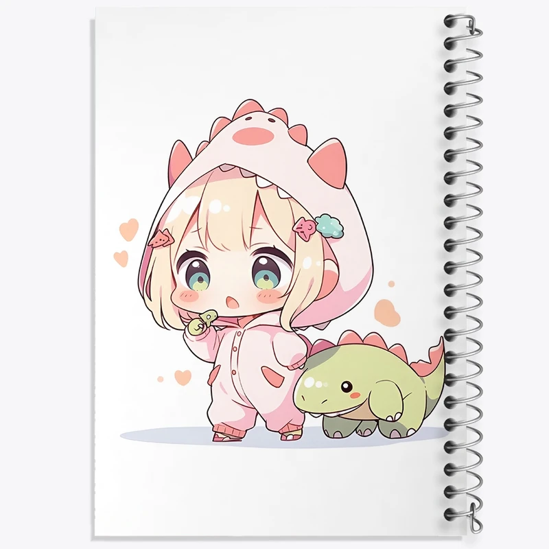 دفتر طراحی 50 برگ خندالو طرح دخترانه کیوت کد N2090