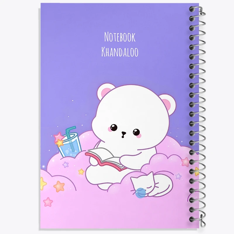 دفتر طراحی 50 برگ خندالو طرح خرس کیوت کد N3953