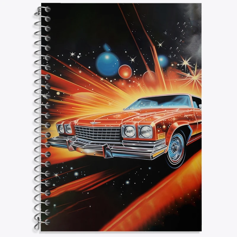 دفتر لغت 50 برگ خندالو طرح ماشین کلاسیک کد F3040