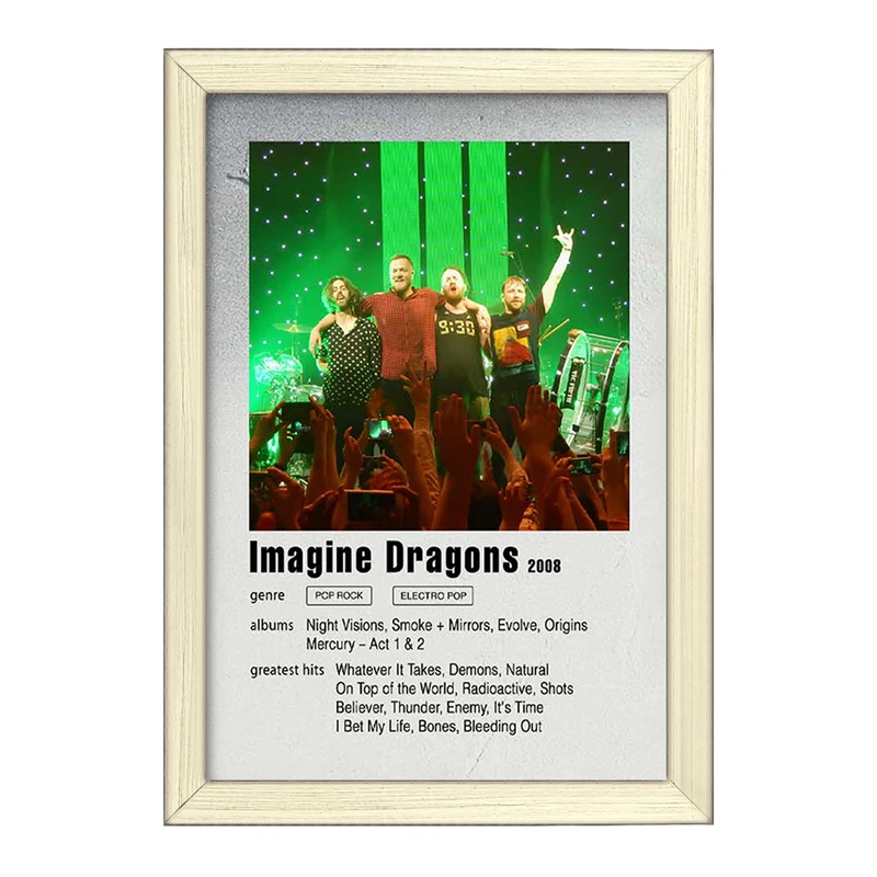 تابلو خندالو طرح ایمجین درگنز (Imagine Dragons)   کد F11236