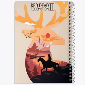 دفتر مشق 100 برگ خندالو طرح رد دد (Red Dead) کد F13602