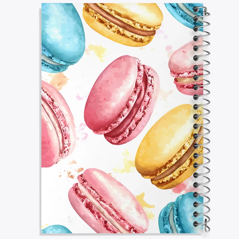 دفتر مشق 100 برگ خندالو طرح پترن ماکارون کد N6765