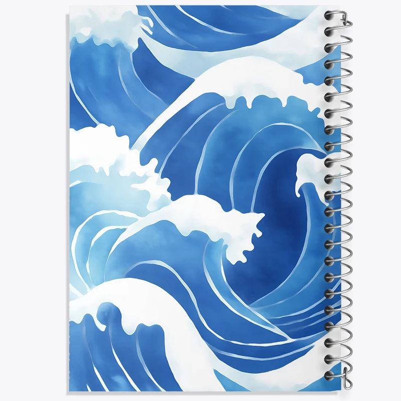 دفتر لیست خرید 50 برگ خندالو طرح پترن امواج کد N7721