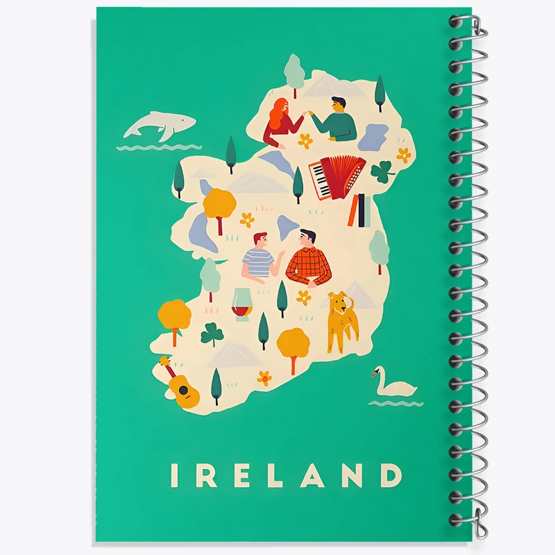 دفتر نقاشی 50 برگ خندالو طرح ایرلند (Ireland) کد F14365