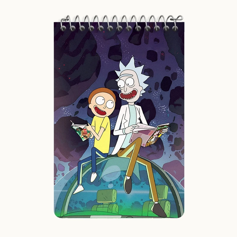 دفتر یادداشت 50 برگ خندالو طرح ریک و مورتی (Rick and Morty) کد F4933