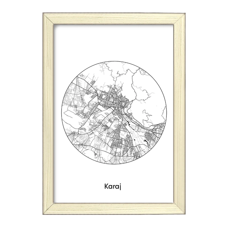 تابلو خندالو طرح نقشه شهر کرج کد F1711