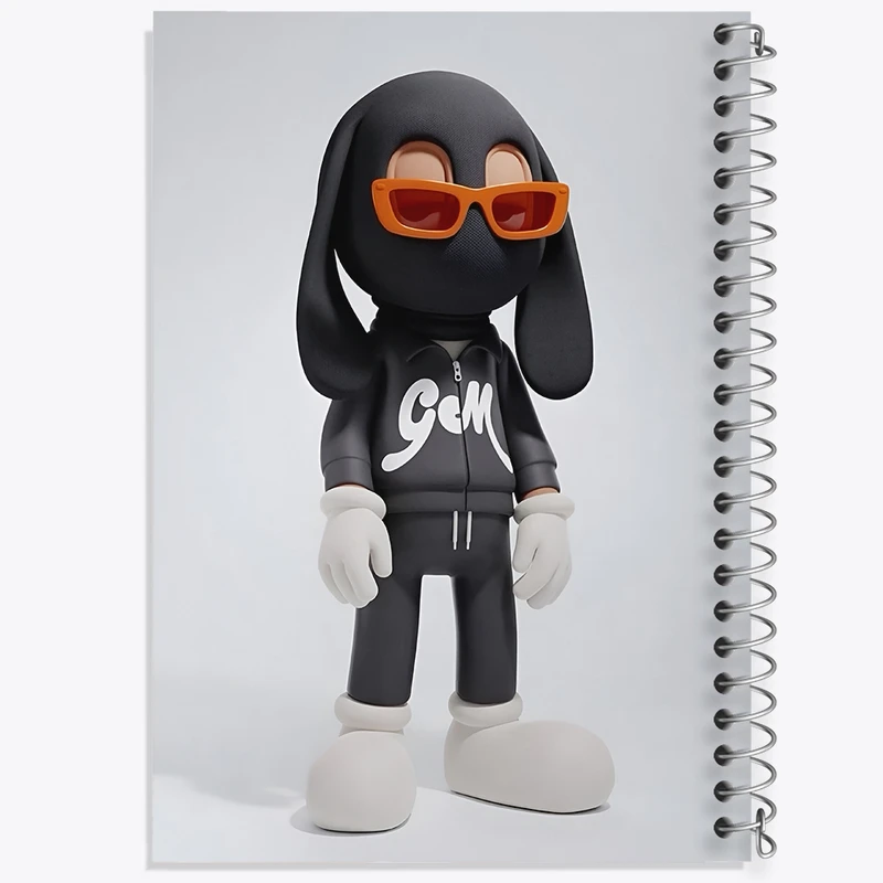 دفتر طراحی 50 برگ خندالو طرح آدمک ماسک دار کد F4048