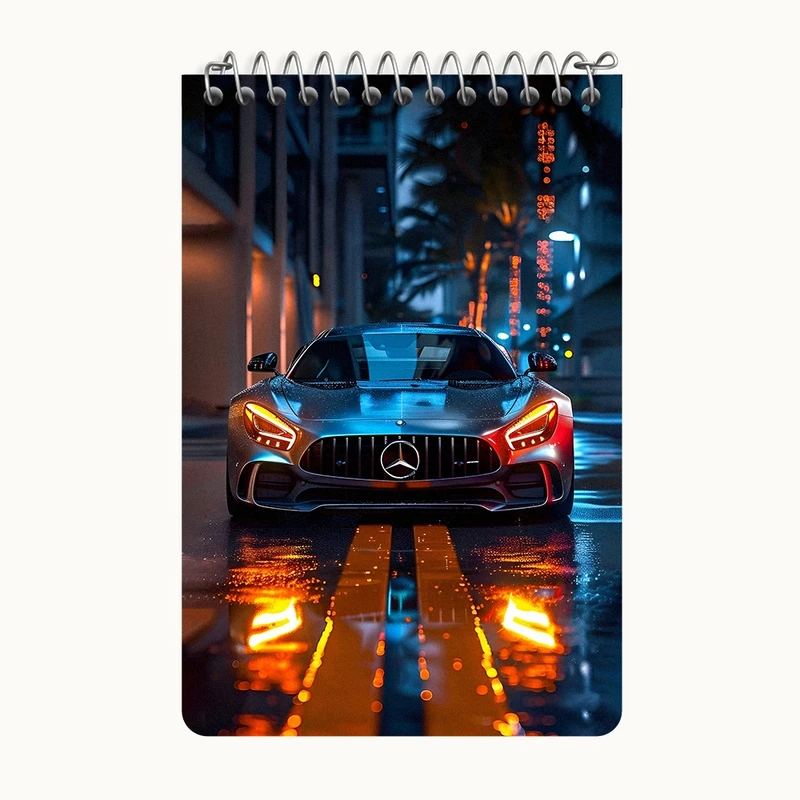 دفتر یادداشت 50 برگ خندالو طرح ماشین بنز کد F7021