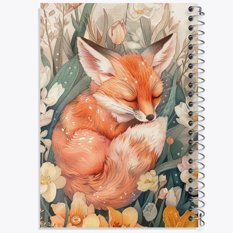 دفتر طراحی 50 برگ خندالو طرح روباه بامزه کد F3219