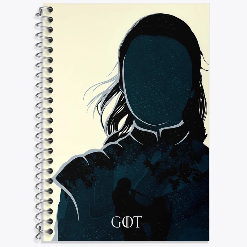 دفتر زبان 50 برگ خندالو مدل دو خط طرح گیم آف ترونز (Game of Thrones) کد F13758