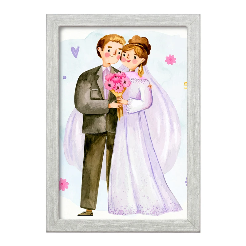 تابلو خندالو طرح عروس و داماد کد 29627