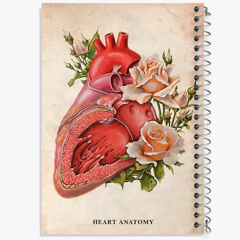 دفتر لیست خرید 50 برگ خندالو طرح آناتومی قلب (Heart Anatomy) کد F13973