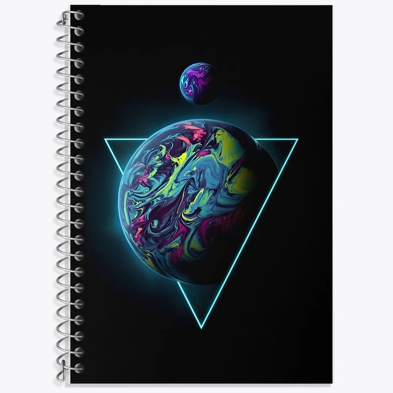 دفتر لغت 50 برگ خندالو طرح فضا  کد F10282