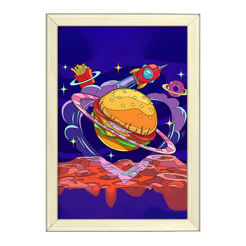 تابلو خندالو طرح همبرگر فضایی کد F9731