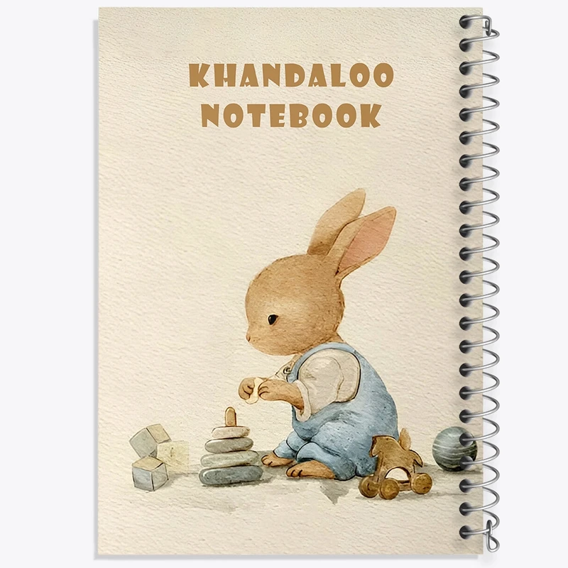 دفتر طراحی 50 برگ خندالو طرح خرگوش بامزه کد N8469