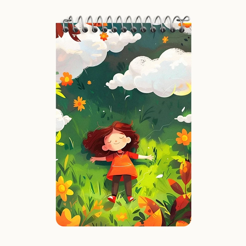 دفتر یادداشت 50 برگ خندالو طرح دخترانه کودکانه کد F10930