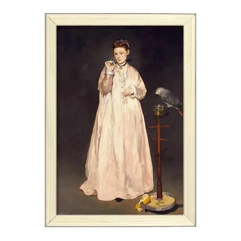 تابلو خندالو طرح نقاشی بانوی جوان اثر ادوار مانه در سال 1866 کد F12147