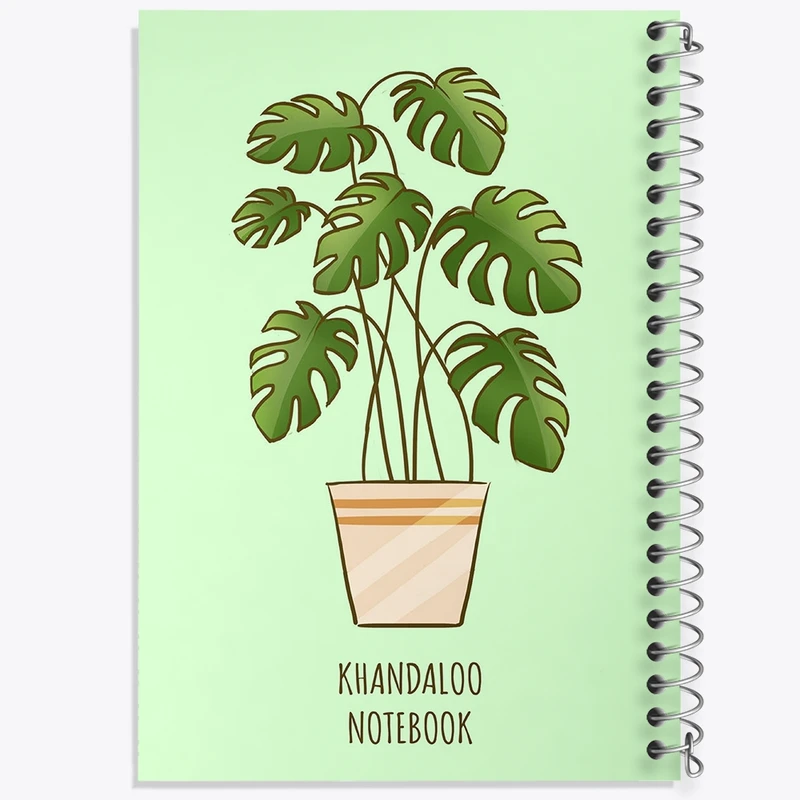 دفتر طراحی 50 برگ خندالو طرح گلدان برگ انجیری کد N8886