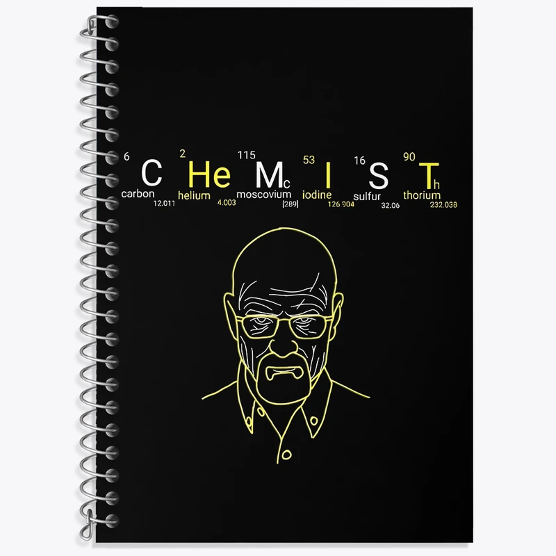 دفتر زبان دوخط 50 برگ خندالو طرح بریکینگ بد (Breaking Bad) کد N6952