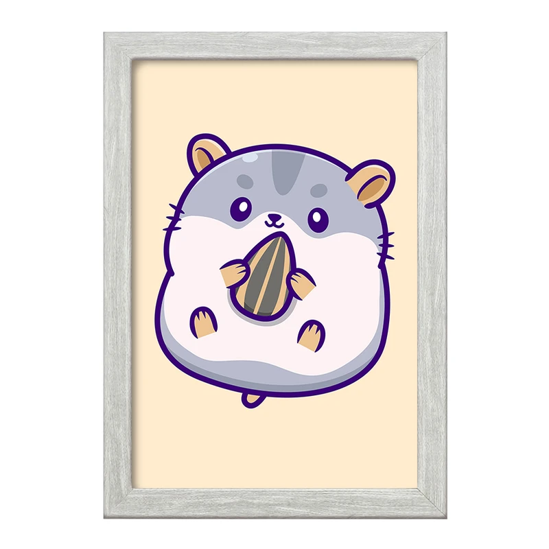 تابلو خندالو طرح حیوانات بامزه همستر کد 29638