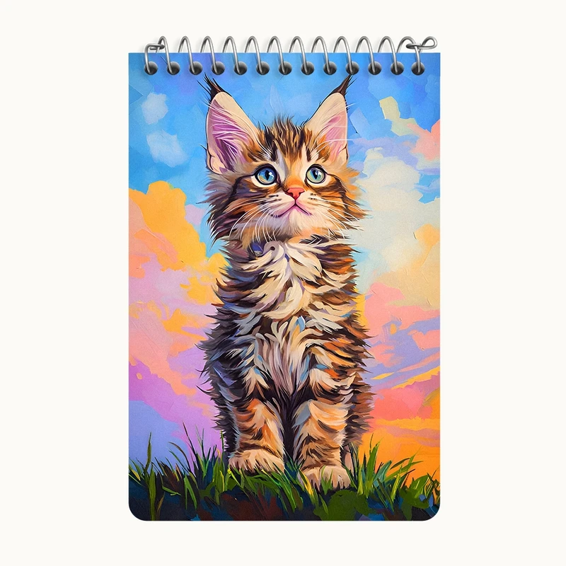 دفتر یادداشت 50 برگ خندالو طرح گربه بامزه کد F9014