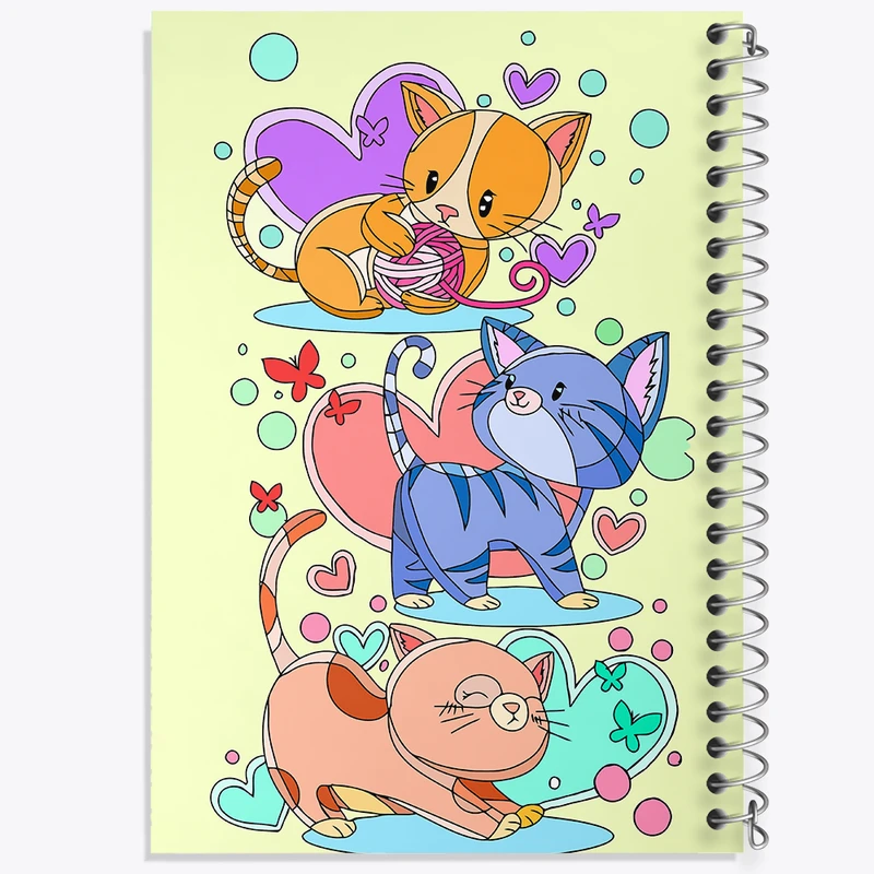 دفتر مشق 50 برگ خندالو طرح گربه های بامزه کد N6933