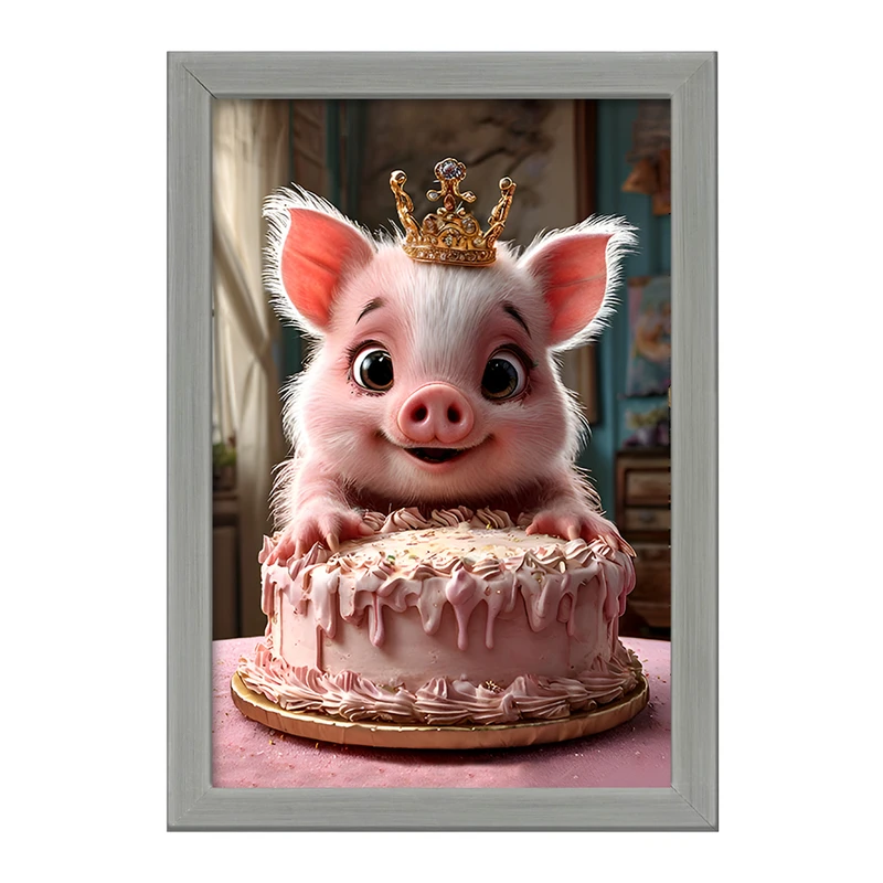 تابلو خندالو طرح خوک بامزه کد F11859