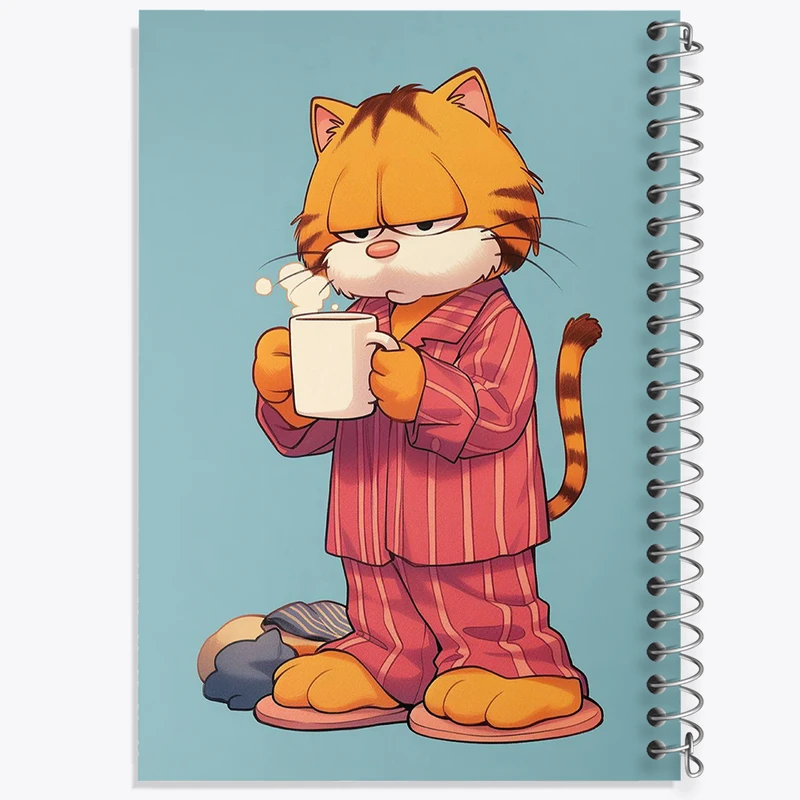 دفتر مشق 100 برگ خندالو طرح گارفیلد کد F8749