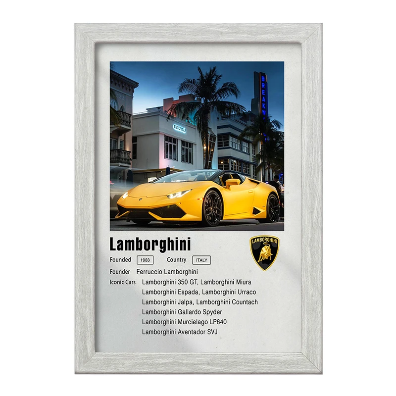 تابلو خندالو طرح ماشین لامبورگینی (Lamborghini) کد F11952