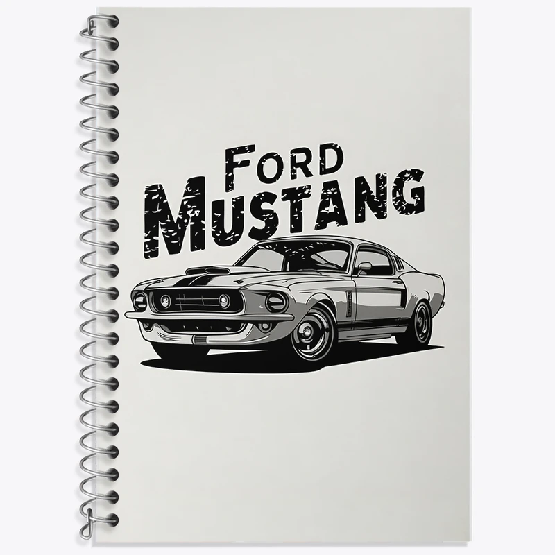 دفتر زبان 50 برگ خندالو مدل دو خط طرح ماشین فورد کد F10368