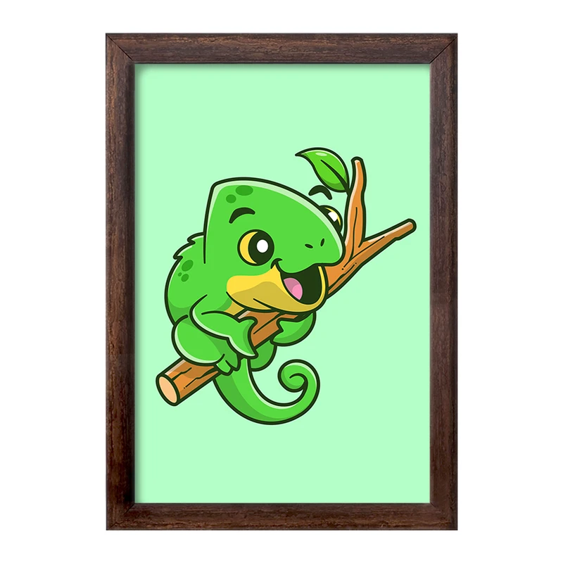 تابلو خندالو طرح حیوانات بامزه آفتاب پرست کد 29690