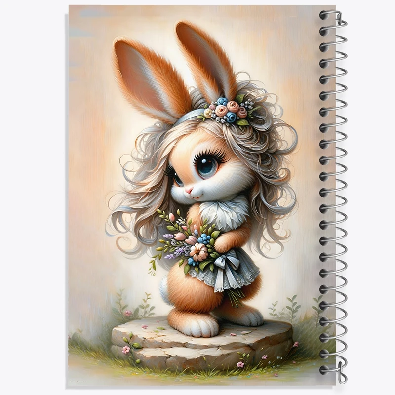 دفتر طراحی 50 برگ خندالو طرح خرگوش کیوت کد N5142