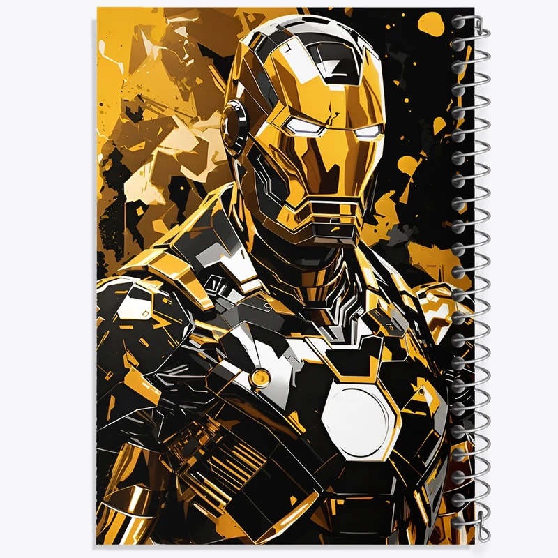 دفتر طراحی 50 برگ خندالو طرح مرد آهنی مارول (Marvel) کد F4995