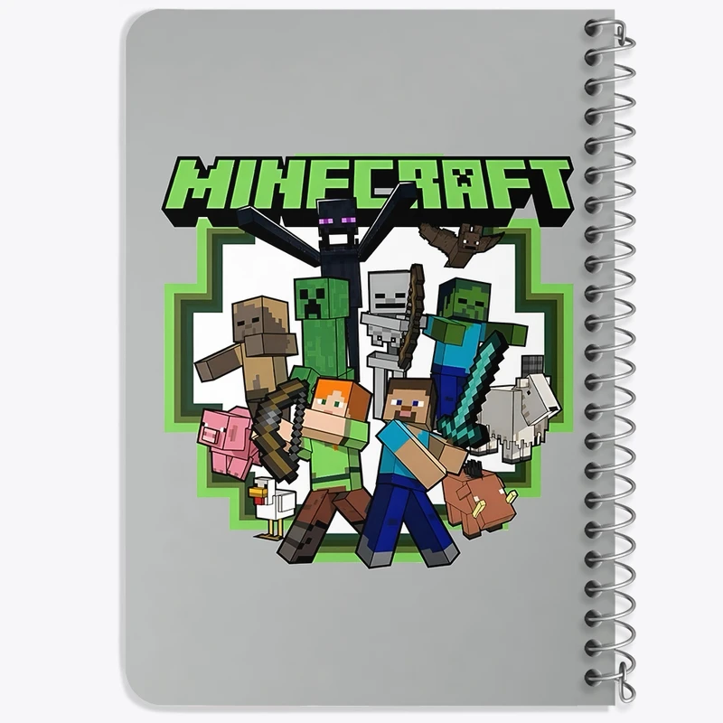 دفتر یادداشت 50 برگ خندالو طرح ماینکرافت (Minecraft) کد F4291