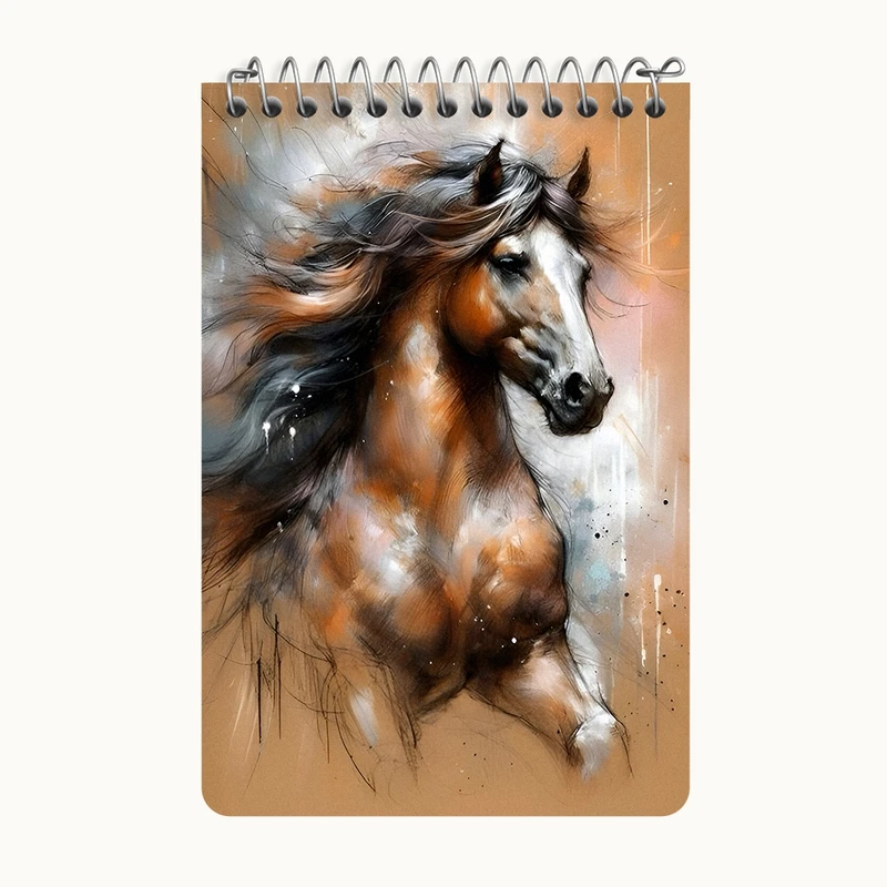 دفتر یادداشت 50 برگ خندالو طرح اسب کد F7897