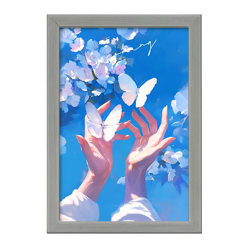 تابلو خندالو طرح دست و پروانه کد F11075