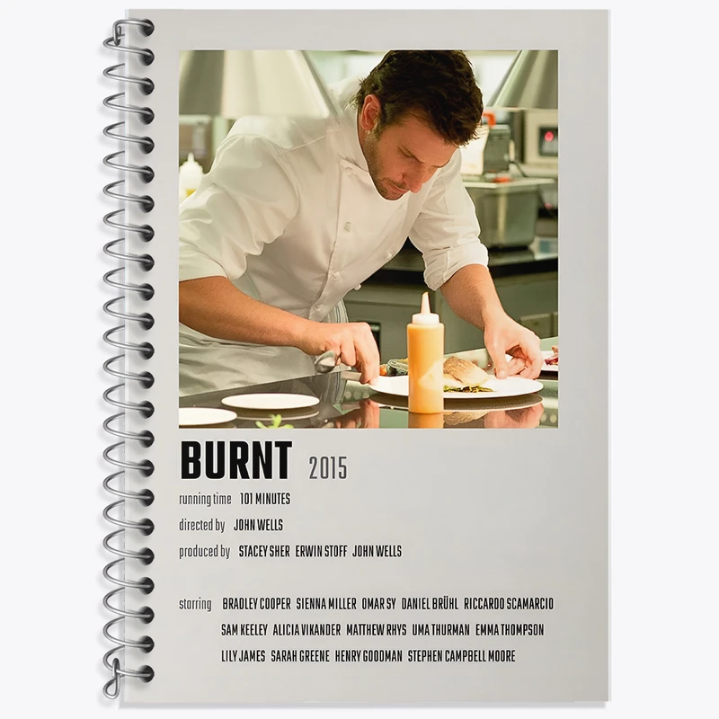 دفتر زبان 50 برگ خندالو مدل دو خط طرح سوخته (Burnt) کد F13092