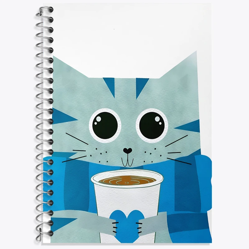 دفتر نت موسیقی 50 برگ خندالو طرح گربه کیوت کد F4874