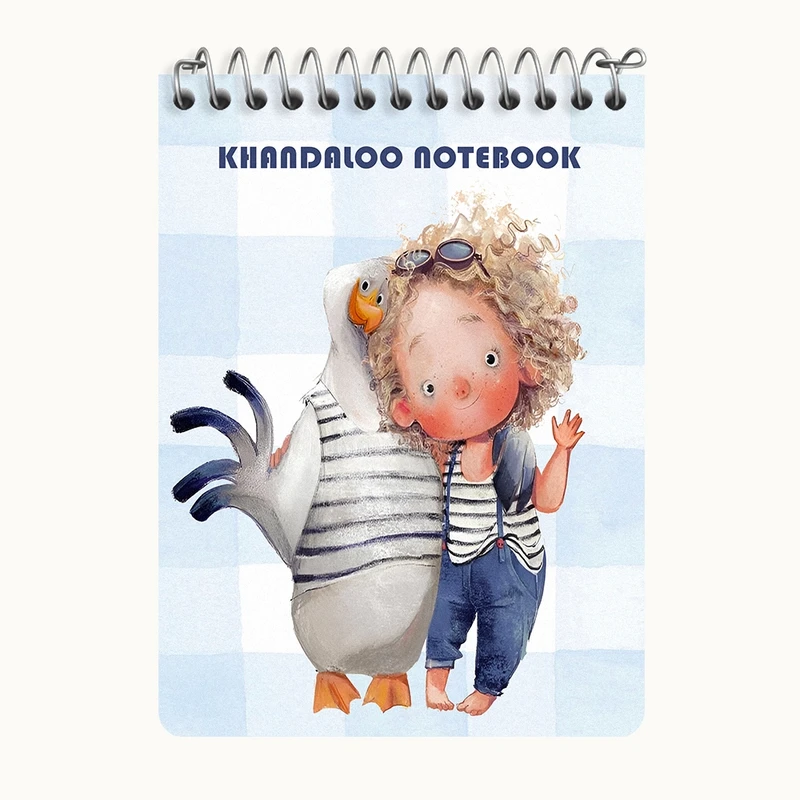 دفتر یادداشت 50 برگ خندالو طرح پسر و مرغ دریایی کد N6162