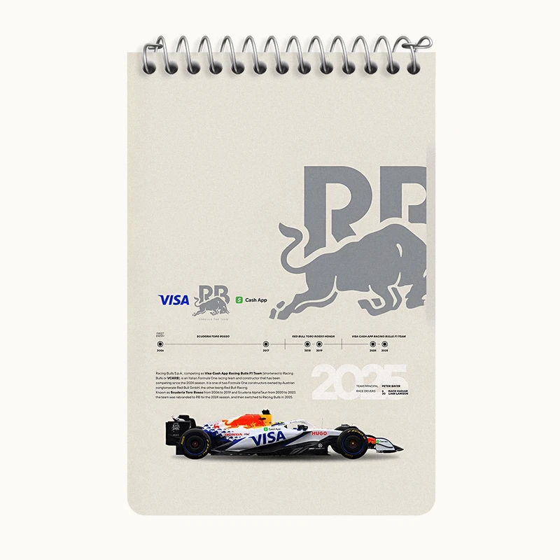 دفتر یادداشت 50 برگ خندالو طرح اسکودریا آلفاتاوری (Scuderia AlphaTauri) کد F13488