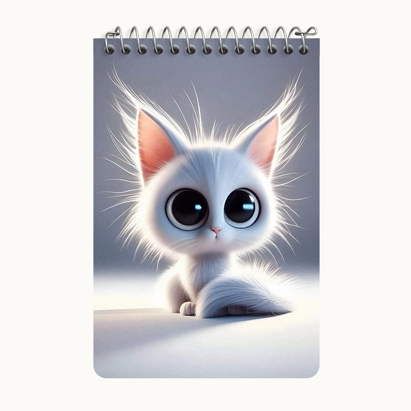 دفتر یادداشت 50 برگ خندالو طرح گربه ی کیوت کد F7932