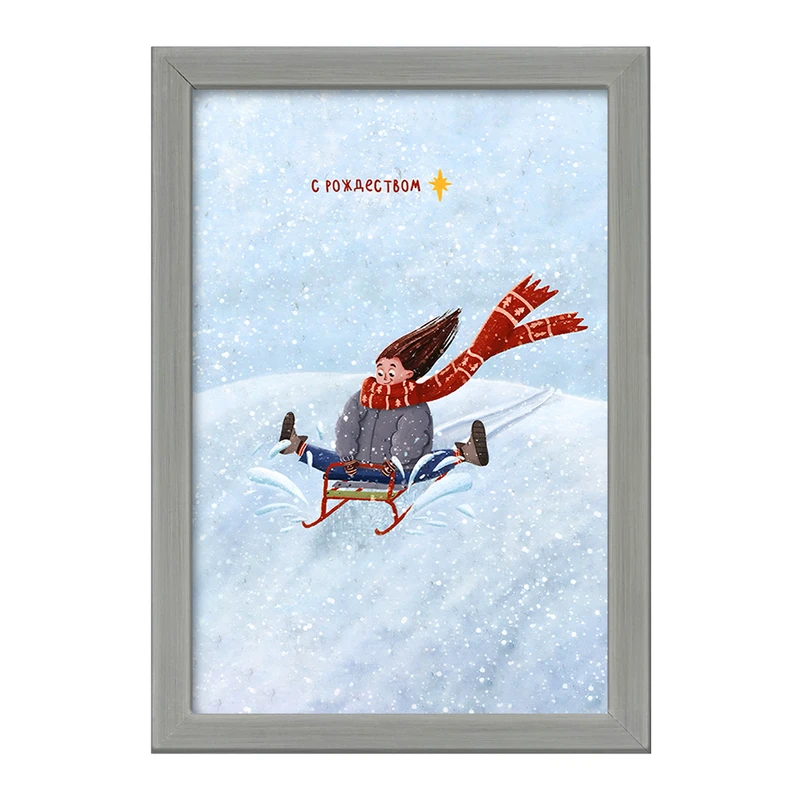 تابلو خندالو طرح سورتمه سواری کد F10563