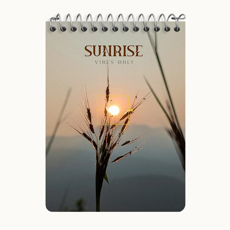 دفتر یادداشت 50 برگ خندالو طرح Sunrise vibes only کد N7332