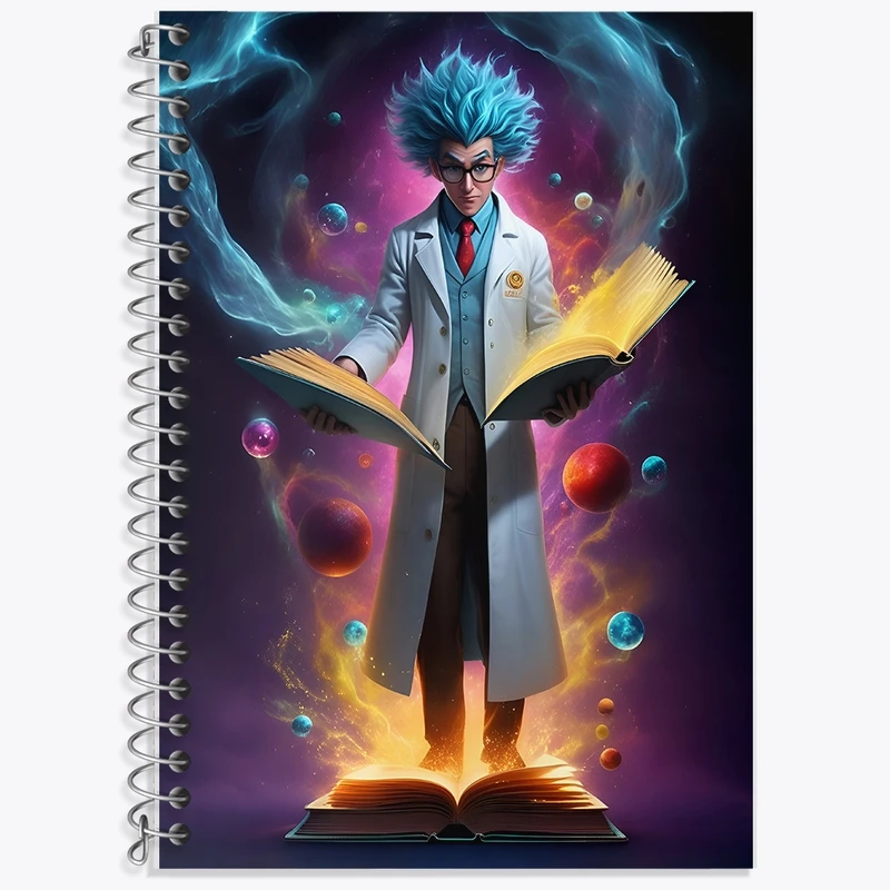 دفتر زبان 50 برگ خندالو مدل سه خط طرح ریک و مورتی کد F10457