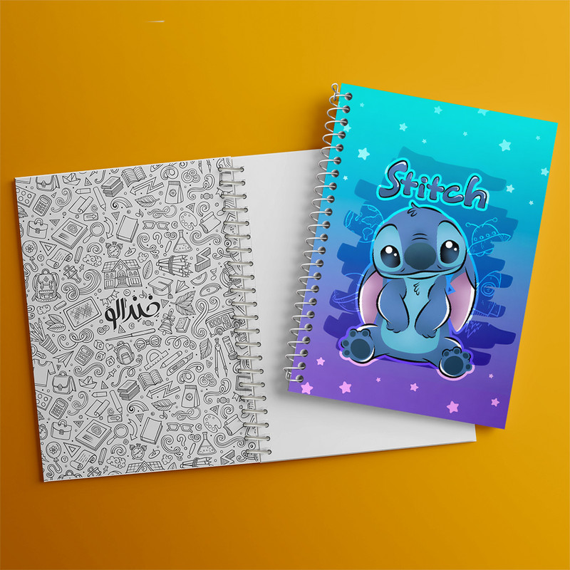 دفتر مشق 100 برگ خندالو طرح استیچ (Stitch) کد N8249