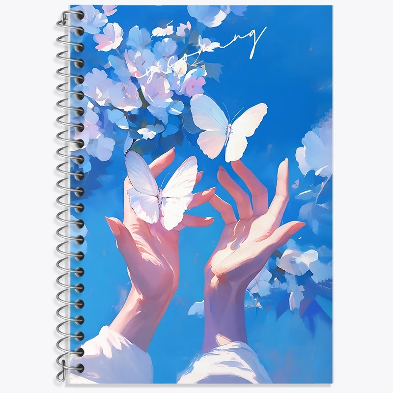 دفتر لغت 50 برگ خندالو طرح دست و پروانه کد F11075