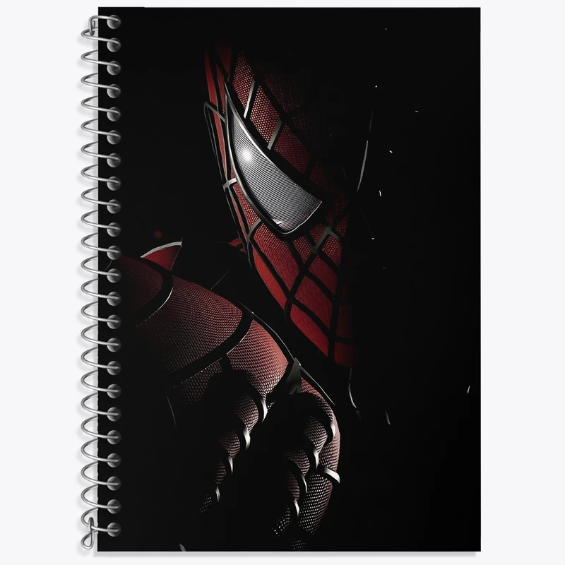 دفتر زبان 50 برگ خندالو مدل سه خط طرح مرد عنکبوتی (Spider Man) کد F3951